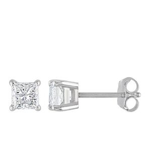 Princess Cut Diamond Stud Earrings – 3/4 CTW